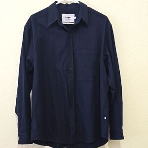 NN07 No NationalityBlue Casual Button Down Shirt with Relaxed Fit L